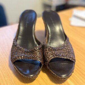 Vintage Roberto Del Carlo dark brown heels -- size 39/8.5